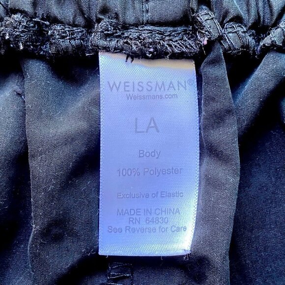 Weissman Adult Unisex Dance Joggers Pants Cargo Hip Hop Black Relaxed Fit - Picture 7 of 7